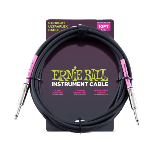Фото 1 - Инструментальный кабель Ernie Ball 6048 Ultraflex Mono 3м (прямой-прямой).