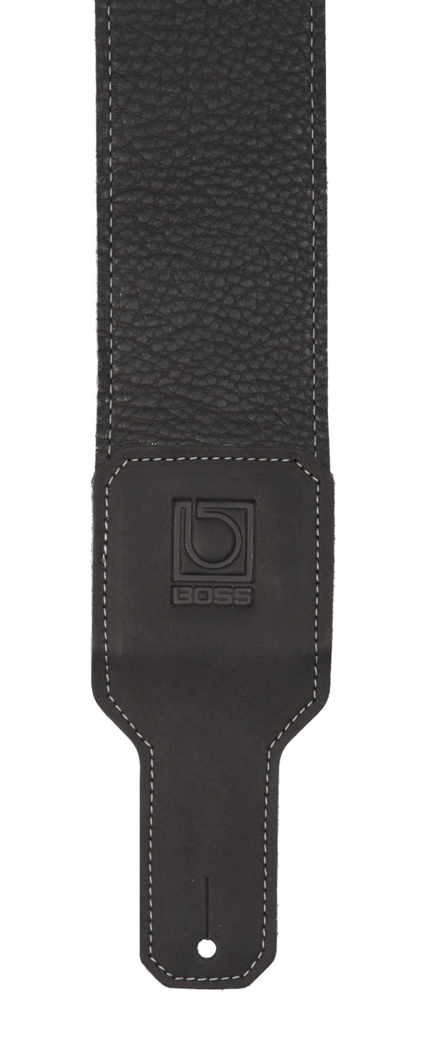 Фото 2 - Гитарный ремень Boss BSL-30-BLK кожаный, широкий.