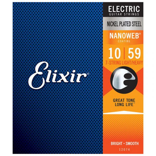 Фото 1 - Elixir 10-59 Light/Heavy Nanoweb 12074 7 Strings.