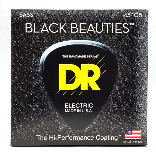 Фото 1 - DR Strings 45-105 Black Beauties Black Coated Bass BKB-45.