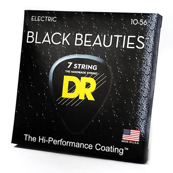 Фото 1 - DR Strings 10-56 Black Beauties Black Coated BKE7-10 7 Strings.