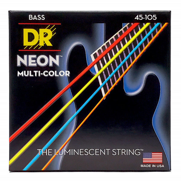 Фото 1 - DR Strings 45-105 High-Def Neon Multi-Color NMCB-45.