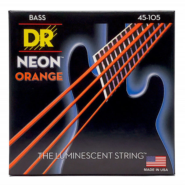 Фото 1 - DR Strings 45-105 High-Def Neon Orange NOB-45.