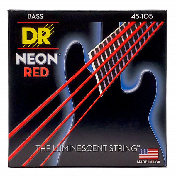 Фото 1 - DR Strings 45-105 High-Def Neon Red NRB-45.