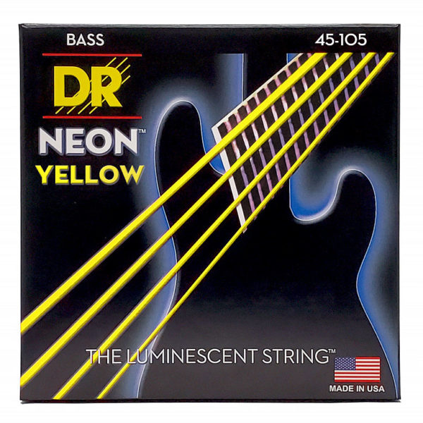 Фото 1 - DR Strings 45-105 High-Def Neon Yellow NYB-45.