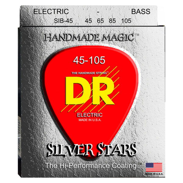 Фото 1 - DR Strings 45-105 Silver Stars Coated SIB-45.