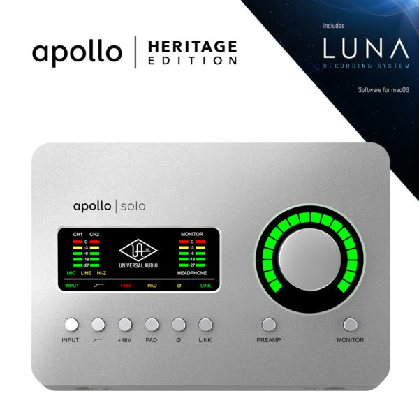 Фото 1 - Universal Audio Apollo Solo Thunderbolt 3 Heritage Edition аудиоинтерфейс.
