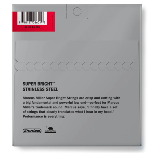 Фото 2 - Dunlop 45-105 Marcus Miller Super Bright Steel DBMMS45105.