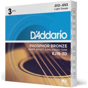 Фото 8 - D'Addario 12-53 EJ Acoustic Guitar Phosphor Bronze EJ16-3D 3 комплекта.