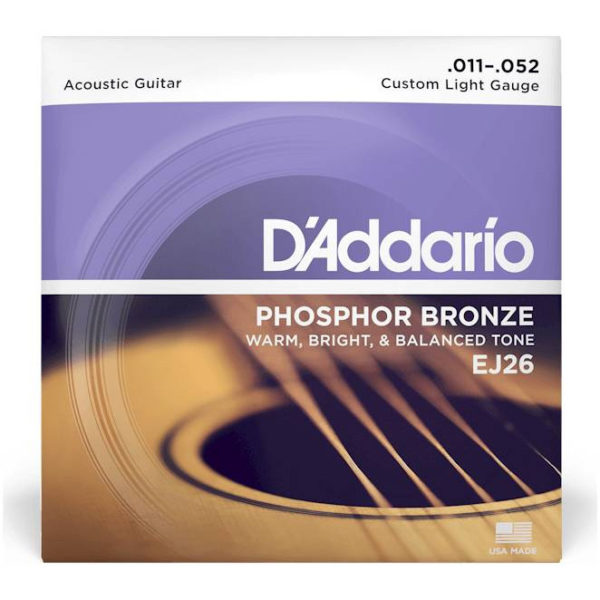 Фото 1 - D'Addario 11-52 EJ Acoustic Guitar Phosphor Bronze EJ26.