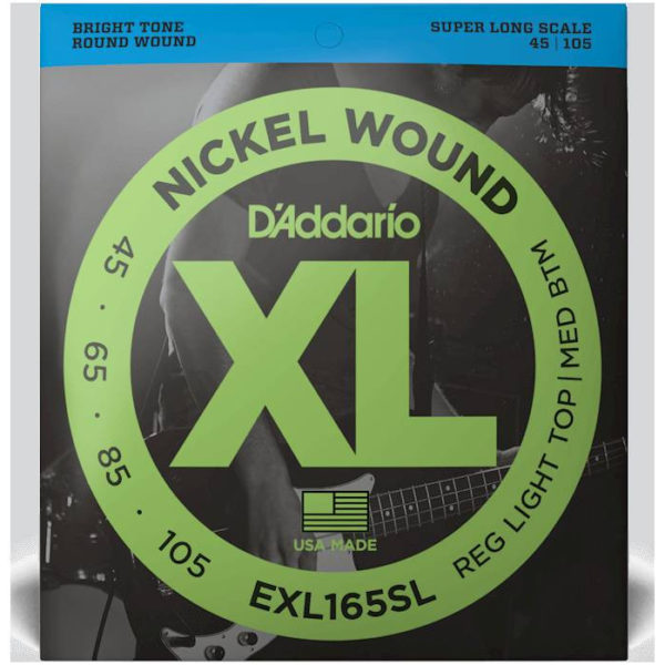 Фото 1 - D'Addario 45-105 XL Nickel Wound Super Long Scale EXL165-SL.