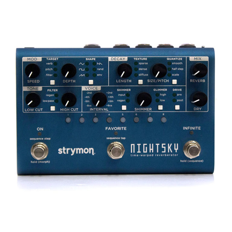 Infinity reverb. Yerasov RV-10 SCS Reverberator питание. Strymon Night Sky.