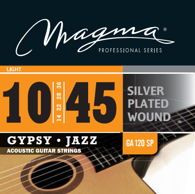 Фото 1 - Magma Strings 10-45 Silver Plated Wound Gypsy Jazz GA120SP.