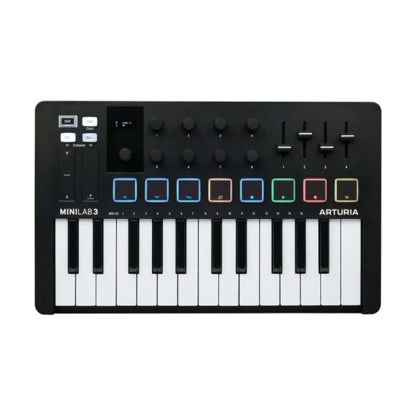 Фото 1 - Arturia MiniLab 3 Black Edition MIDI Keyboard Controller.