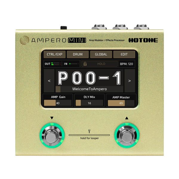 Фото 1 - Hotone Ampero Mini Mustard Guitar Effects Processor.