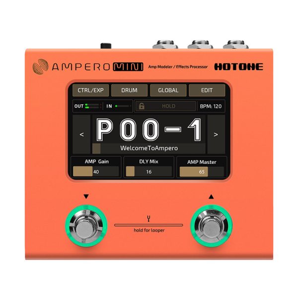 Фото 1 - Hotone Ampero Mini Orange Guitar Effects Processor.