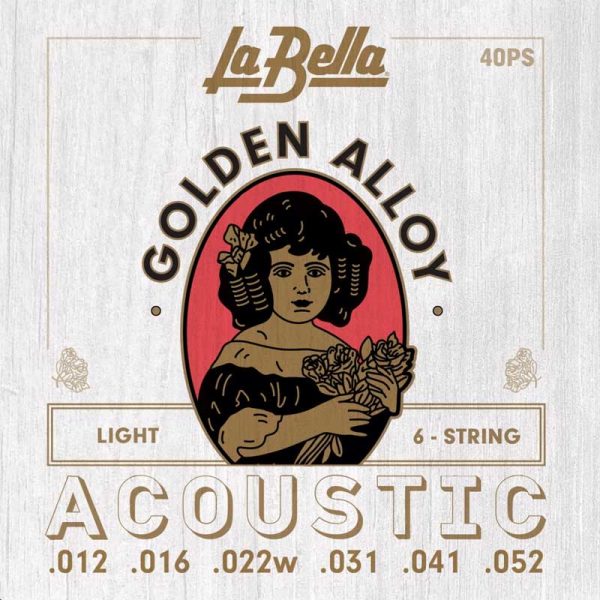 Фото 1 - La Bella 40PS Golden Alloy Acoustic Light 12-52.