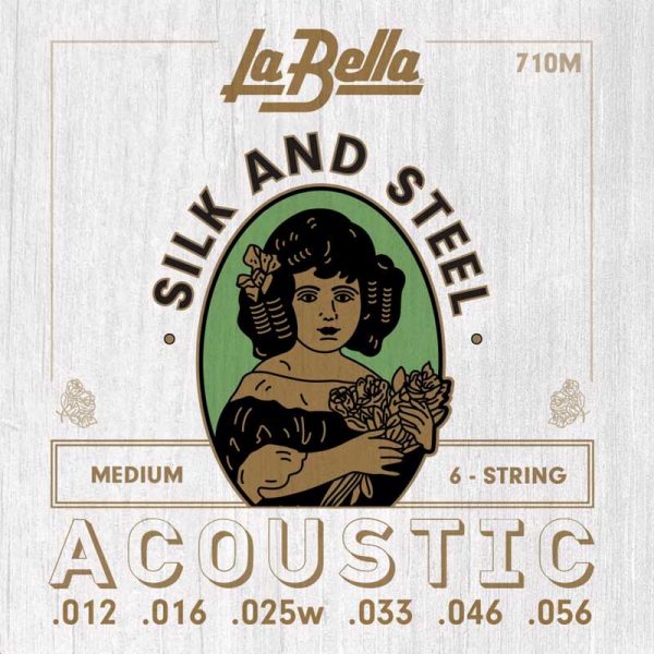 Фото 1 - La Bella 710M Silk and Steel Acoustic Medium 12-56.