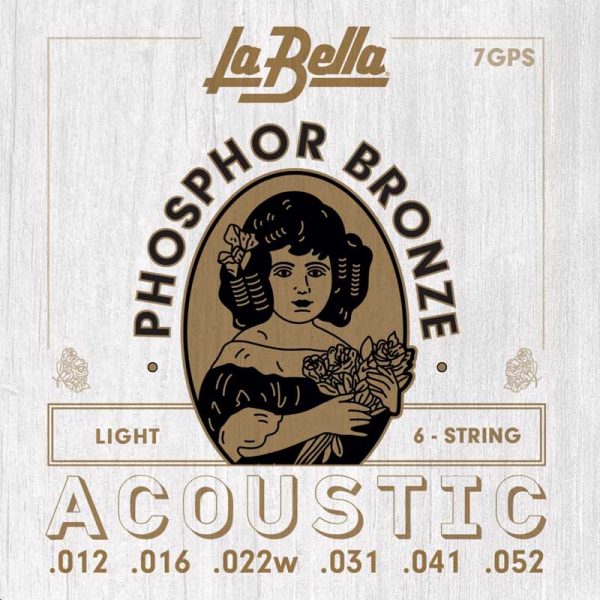 Фото 1 - La Bella 7GPS Phosphor Bronze Acoustic Light 12-52.