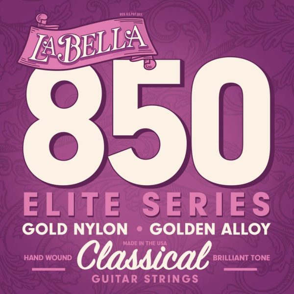 Фото 1 - La Bella 850 Elite Series Gold Nylon Golden Alloy 28-41.