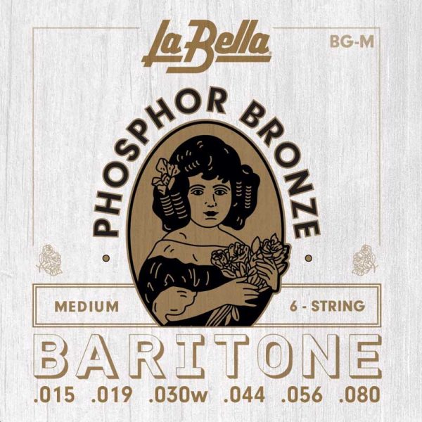 Фото 1 - La Bella BG-M Phosphor Bronze Baritone Medium 15-80.