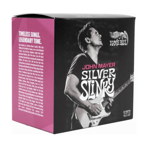 Фото 2 - Ernie Ball 10.5-47 John Mayer Silver Slinky Nickel Wound 3817 Pack 6.