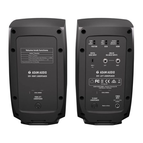 Фото 3 - Adam Audio D3V Black Студийные мониторы.