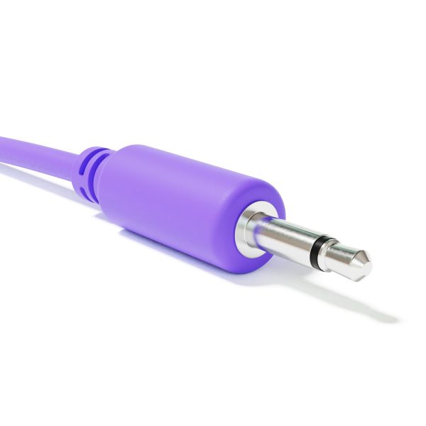 Фото 1 - ExcelValley ACM01-MC120-13A Modular Patch Cables TS 3.5mm 1/8″ Eurorack Synth Purple патч прямой.