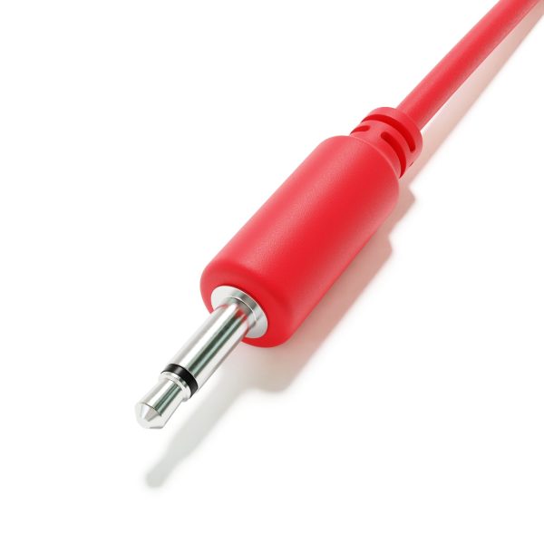 Фото 2 - ExcelValley ACM01-MC10-13A Modular Patch Cables TS 3.5mm 1/8″ Eurorack Synth Red патч прямой.