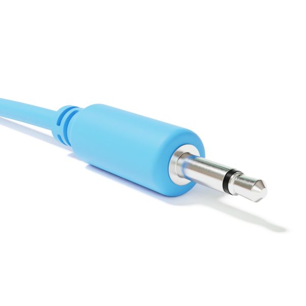 Фото 1 - ExcelValley ACM01-MC180-13A Modular Patch Cables TS 3.5mm 1/8″ Eurorack Synth Blue патч прямой.