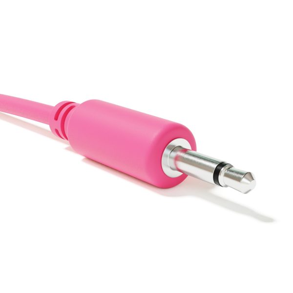 Фото 1 - ExcelValley ACM01-MC150-13A Modular Patch Cables TS 3.5mm 1/8″ Eurorack Synth Pink патч прямой.