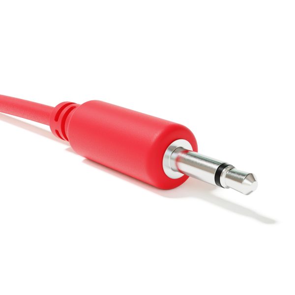 Фото 1 - ExcelValley ACM01-MC150-13A Modular Patch Cables TS 3.5mm 1/8″ Eurorack Synth Red патч прямой.