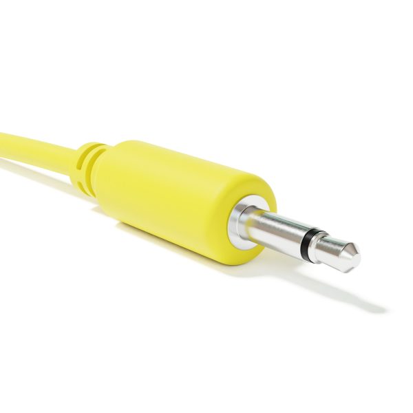 Фото 1 - ExcelValley ACM01-MC180-13A Modular Patch Cables TS 3.5mm 1/8″ Eurorack Synth Yellow патч прямой.