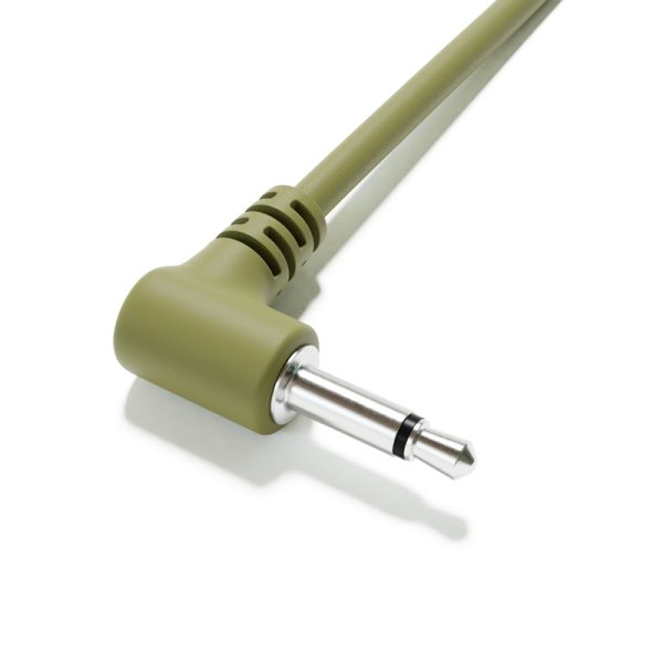 Фото 1 - ExcelValley ACM02-MC30-13A Modular Patch Cables TS 3.5mm 1/8″ Eurorack Synth Army Green патч угловой.