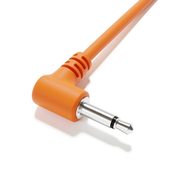 Фото 1 - ExcelValley ACM02-MC10-13A Modular Patch Cables TS 3.5mm 1/8″ Eurorack Synth Orange патч угловой.