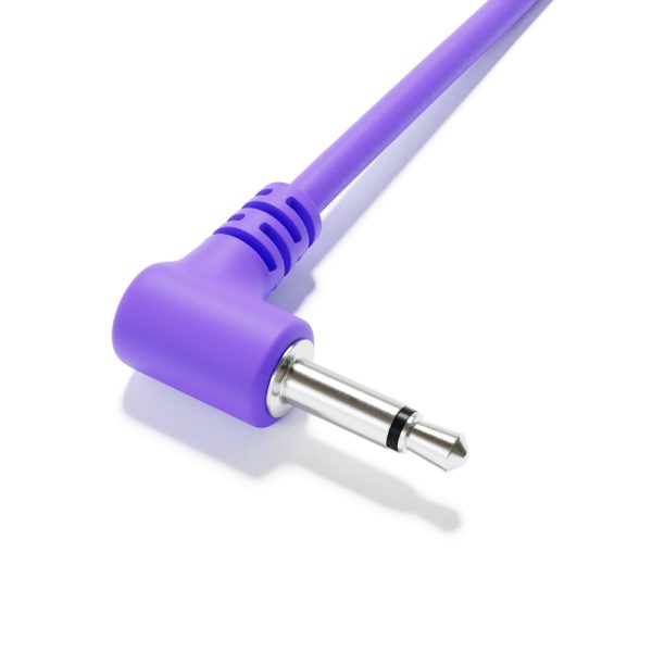 Фото 1 - ExcelValley ACM02-MC10-13A Modular Patch Cables TS 3.5mm 1/8″ Eurorack Synth Purple патч угловой.