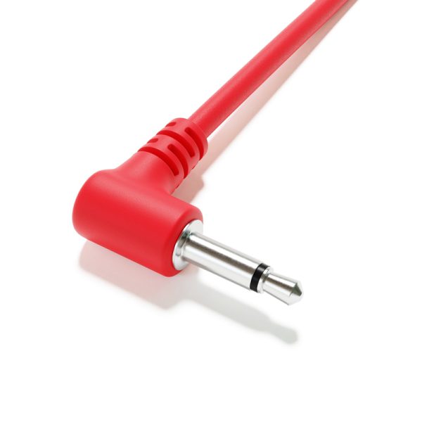 Фото 1 - ExcelValley ACM02-MC15-13A Modular Patch Cables TS 3.5mm 1/8″ Eurorack Synth Red патч угловой.