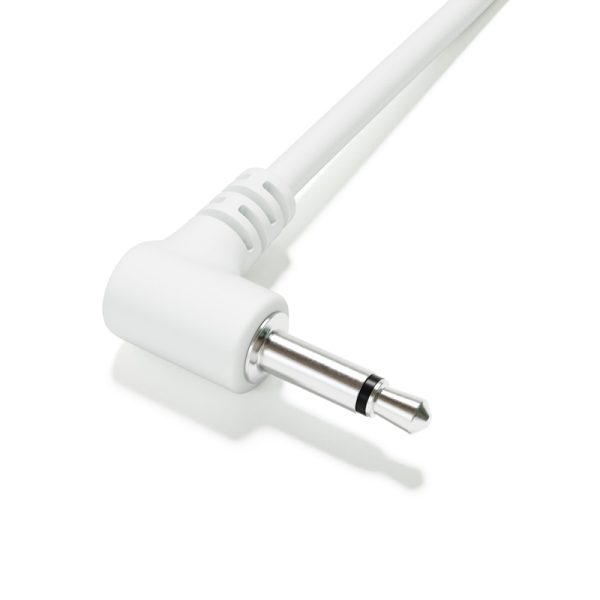 Фото 1 - ExcelValley ACM02-MC10-13A Modular Patch Cables TS 3.5mm 1/8″ Eurorack Synth White патч угловой.