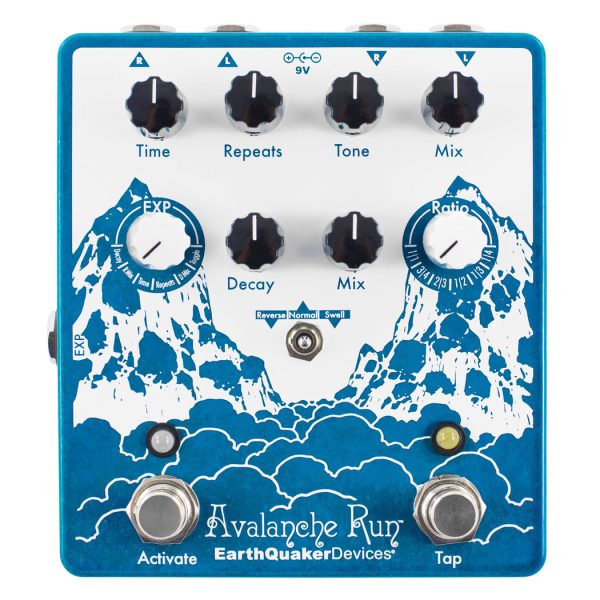 Фото 1 - EarthQuaker Devices (EQD) Avalanche Run Stereo Reverb & Delay with Tap Tempo.