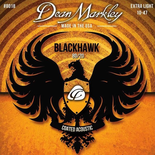 Фото 1 - Dean Markley DM8018 Blackhawk Coated Bronze 80/20 Extra Light 10-47.