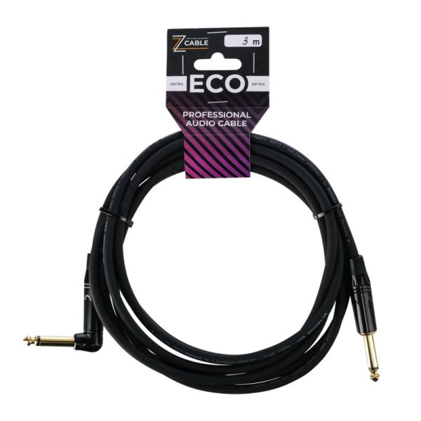 Фото 1 - ZZcable E15-JR-J-0300-0 Кабель инструментальный, 3м, прямой/угловой.